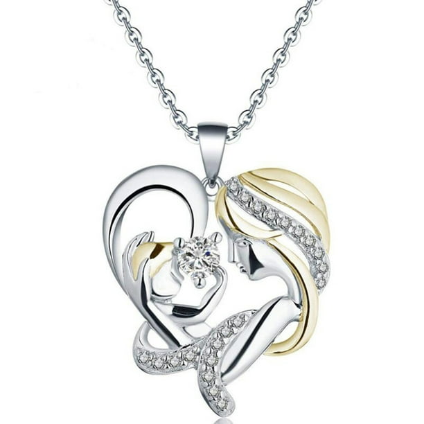 Collar para mujer, Joyas para mujer, Joyas para mujer Collar de corazón para mujer Regalo único Fiesta para mi hija Mamá Collar de corazón las fichas