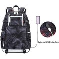 thumbnail image 4 of Mochila para niños con puerto de carga, mochilas para portátiles, mochilas resistentes al agua para estudiantes (negro) TUNC Sencillez, 4 of 5