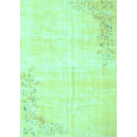 Ahgly Company Indoor Rectangle Abstract Light Blue Contemporary Area Rugs, 6' x 9'