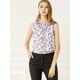 thumbnail image 3 of INSPIRE CHIC Blusa Floral Sin Mangas De Gasa Con Cuello Redondo Y Volantes Para Mujer Beige M, 3 of 6
