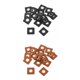 thumbnail image 1 of 40 insignias de cuero PU, etiquetas de , ojales interiores de 8mm, ojales, artesanal Sunnimix parche de ojal, 1 of 8