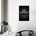 thumbnail image 2 of Money Never Sleeps Motivational Wall Art Inspiring Painting Prints on Canvas Inspirational Entrepreneur Quotes Posters Inspiration Decorations Artwork for Office Home 12x18, 2 of 6
