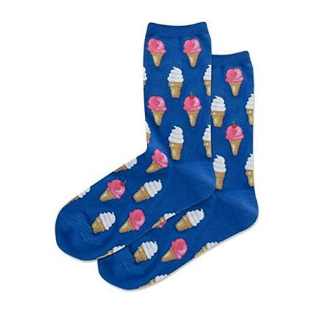 

Hotsox Women s Ice Cream Crew Socks 1 Pair Dark Blue Women s 9-11