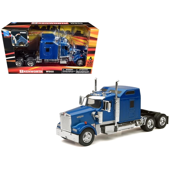 Kenworth W900 Truck Tractor Blue Metallic 1/32 Diecast Model by New Ray