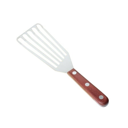 

FRCOLOR Stainless Steel Steak Slotted Turner Cooking Spatula Wooden Handle Fried Shovel Kitchenware (Large Size)