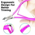 thumbnail image 4 of Professional Cuticle Trimmer Nail Cuticle Cutter Stainless Steel Cuticle Nippers with Sharp Blades of Cuticle Remover Clippers Manicure Tools Double Spring - Pedicure Nail Tools (Pink - 4 Pack), 4 of 7