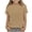 A Khaki, variant on Bovxnpu Girls Long Sleeve T Shirts Pullover Undershirts Solid 3/4 Sleeve Tshirt For Girls Daily Tees