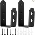 thumbnail image 1 of chuxiongshijgx soportes de barricada de seguridad para puertas, soportes de seguridad para puertas resistentes para madera de 2 x 4, soporte de seguridad de barra abierta, soportes en U para interiore, 1 of 5