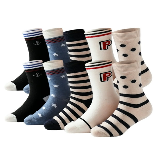 Movsou Boy Socks Crew Socks Kids Grip Socks Soft Anti Skid Socks Non