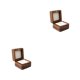 thumbnail image 4 of Qarigey Estuche de para joyería, caja de almacenamiento para exhibición de anillos de boda, bolsillo de viaje portátil, soporte de Blanco Ubicación doble 2piezas, 4 of 6