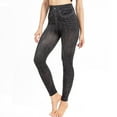 thumbnail image 5 of Qingpeng Denim Jeggings for Women Denim Print Seamless Full Leggings for All Seasons, 5 of 8
