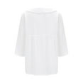 thumbnail image 4 of ZJXFGS Plus Size Linen Blouses for Curvy Women Ladies Tops Blouses for Women Casual Women'S Shirts Womens Tops Y2K Tops Women Tops White S, 4 of 7