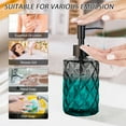 thumbnail image 5 of Aomota 2 Pack Glass Soap Dispenser Diamond Design , 12 Ounce Kitchen Soap Dispenser for Bathroom, Hand Soap, Dish Soap (Clear and Grey), 5 of 7