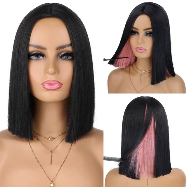 YisangMZ African Ladies Hair Sets Wavy Curls Wig Center Part Shoulder Length Colorful Hair