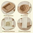 thumbnail image 4 of Yaheetech 42" Height Cactus Cat Tree with Scratching Posts and Basket, Beige/Brown, 4 of 7