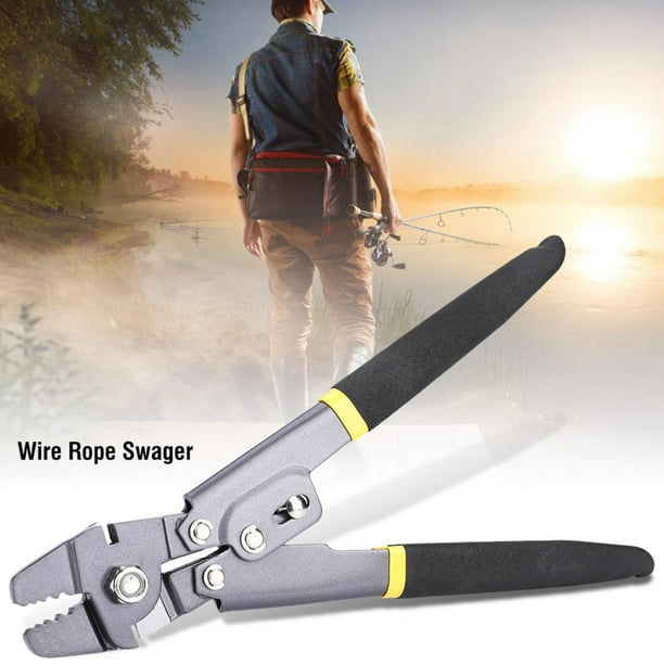 YLSHRF Wire Rope Crimping Tool, Stainless Steel Crimper Sleeves Tool Wire  Rope Swager Terminal Crimpers For Crimping Fishing Leader, Fishing Rigs 