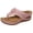 Pink, variant on Wedge Sandal for Women Lightweight Floral Platform Flip Flops Ladies Summer Bohemian Dressy Tong Sandals Brown Size 7