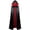 Wine&16^0708U, variant on Fabrcox Halloween Holiday Full Length Hooded Cape, Unisex Adult Double Sided Reversible Knit Cloak, Black Red Two Tone Garment for Masquerade Christmas Gathering XL