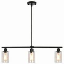 Farmhouse Chandelier Ceiling Fixture Glass Pendant Light Kitchen Island Lamp