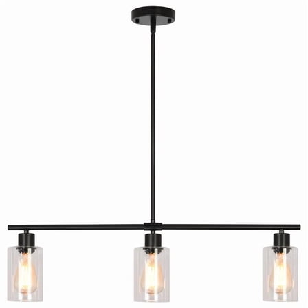 Farmhouse Chandelier Ceiling Fixture Glass Pendant Light Kitchen Island Lamp