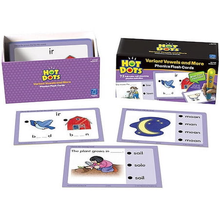 Hot Dots Phonics Flash Cards, Variant Vowels