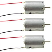 3 Pack High Torque 9V DC Motor with Wire Leads Attached (1.48" Length x 1.08" Diameter) by Electronix Express