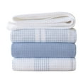 thumbnail image 3 of Better Homes & Gardens 4 Piece Waffle Kitchen Towel, Blue Linen, 3 of 7