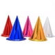 thumbnail image 1 of 18 sombreros de cono: sombreros de fiesta de cono con purpurina de colores para cumpleaños y celebraciones. Divertidos accesorios festivos de papel para niños y adultos., 1 of 5