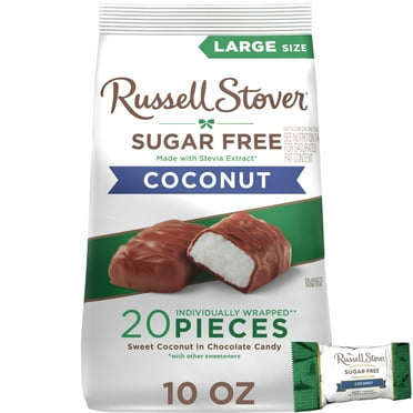 RUSSELL STOVER Sugar Free Coconut in Chocolate Candy, 10 oz. bag