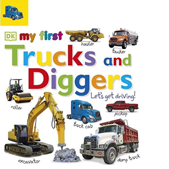 Pre-Owned Tabbed Board Books: My First Trucks and Diggers: Let's Get Driving!