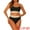 Black, variant on DARING DIVA 2 Pieces High Waisted Ribbed Swimsuit Swimwear S Rose Red