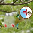 thumbnail image 2 of ChicYu Hummingbird Hooked Feeder,Hummingbird Feeder for Outdoors Hanging, Humming Bird Feeders Leak-Proof Flower Feeding Ports, Hummingbird Feeder Outdoor Garden Décor, 2 of 5