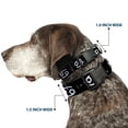 thumbnail image 2 of Buckle-Down Pet Collar, Dog Collar Plastic Buckle, Zodiac Cancer Symbol Constellations Black White, 15 to 24 Inches 1.0 Inch Wide, 2 of 8