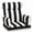 Black White Stripes, variant on DTTRA High Back Patio Chair Cushion Set with 2 Arm Pillows, 48 x 24 x 4 in, Navy Blue