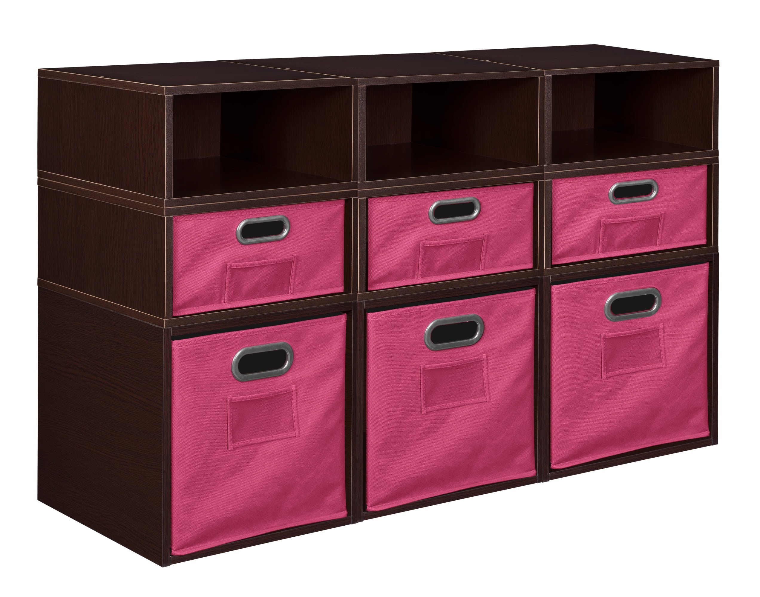 Niche Cubo Storage Set 3 Full Cubes 6 Half Cubes With Foldable Storage Bins Truffle Pink Walmart Com Walmart Com