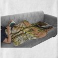 thumbnail image 5 of Woodland Soft Flannel Fleece Blanket, Misty Autumn Woodland Stream at Golitha Falls on Bodmin Moor in Cornwall, Cozy Plush for Indoor and Outdoor Use, 50" x 60", Orange Green Yellow, by Ambesonne, 5 of 5