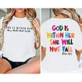 thumbnail image 6 of Oversized Tshirts for Women, Oversized Shirts for Women Shirt Verse T Shirt God Is Within Her Tees Inspirational Tops White S, 6 of 8