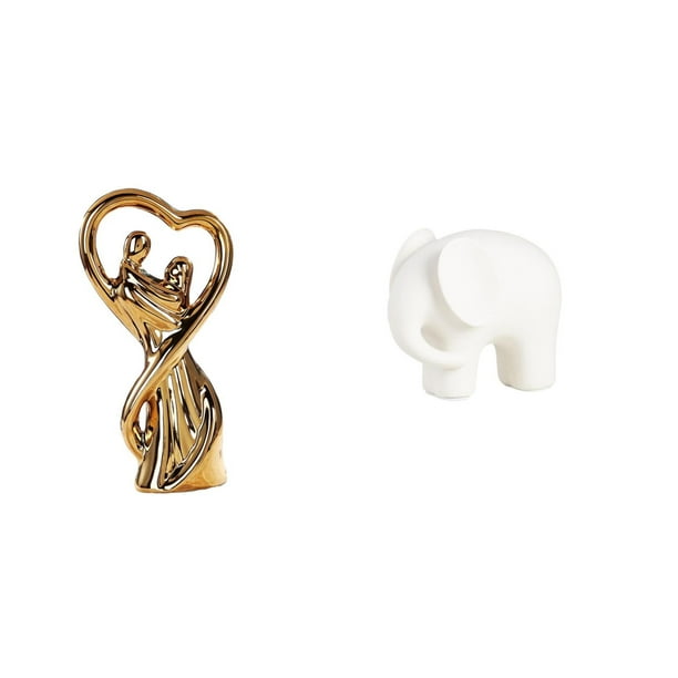 Estatua de pareja,Figura de pareja,arte moderno,artesanía,regalo de boda,Figura de elefante,Estatua de elefante,figura decorativa de Feng Shui para el hogar,Figura coleccionable Figura