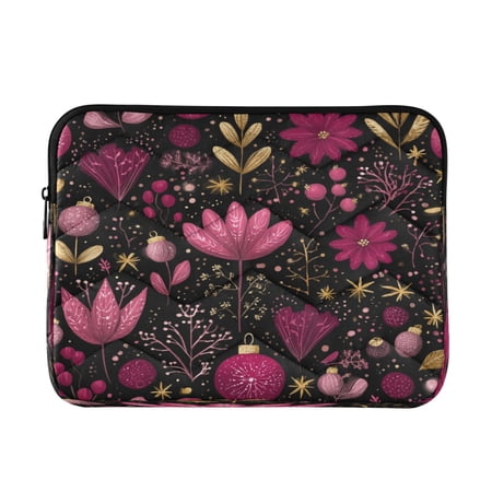Laptop Bag Inner Case 13.4x10.2In Laptop Case Is Suitable For 13-14In Laptop For Work Travel Outdoors Christmas Red Flowers