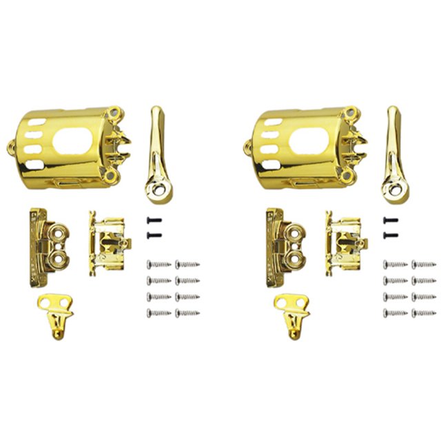 2X Clipper Modified Shell Hair Clipper Housing Cover for Replacement Accessory 8148 8591 Kit Golden,2 Set x Electric clippers modified accessories,Plating golden