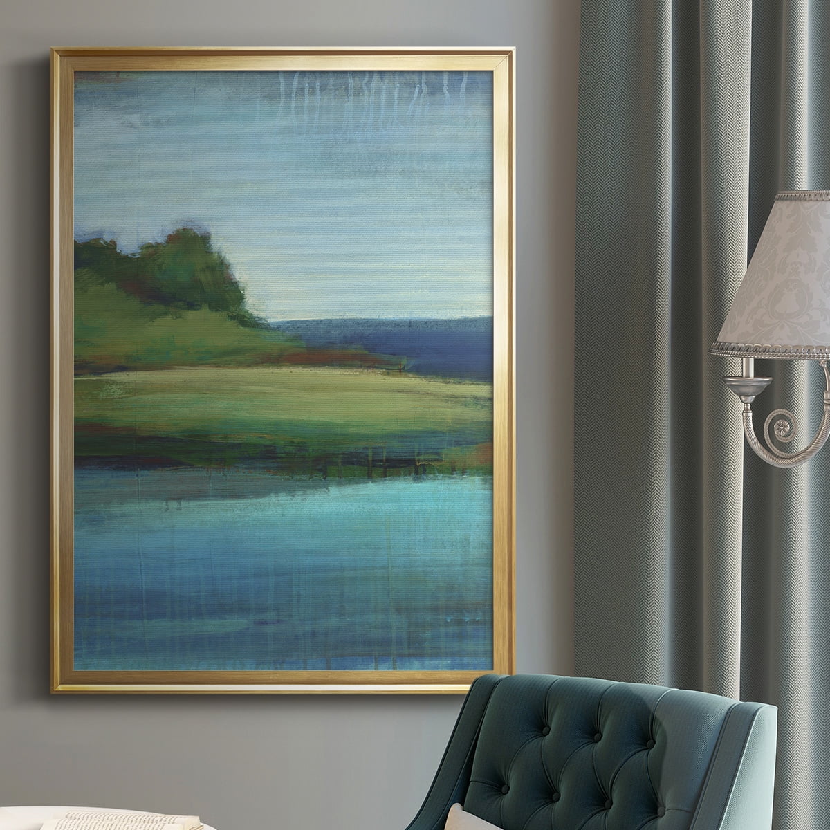 Silent Lakeside I Premium Framed Print - Ready to Hang