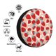 thumbnail image 4 of Fotbe Red Strawberry Funda de Llanta de Repuesto con Estampado, Engrosada, Ajuste Universal para Jeep, Remolque, RV, SUV, Camión-17 inch, 4 of 6