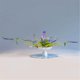 thumbnail image 5 of Plato alto for arreglos florales con borde dorado y soporte for sector Kenzan, ideal for escritorio u oficina en casa., 5 of 6