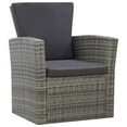 thumbnail image 2 of vidaXL 4 Piece Garden Lounge Set with Cushions Poly Rattan Grey, 2 of 12