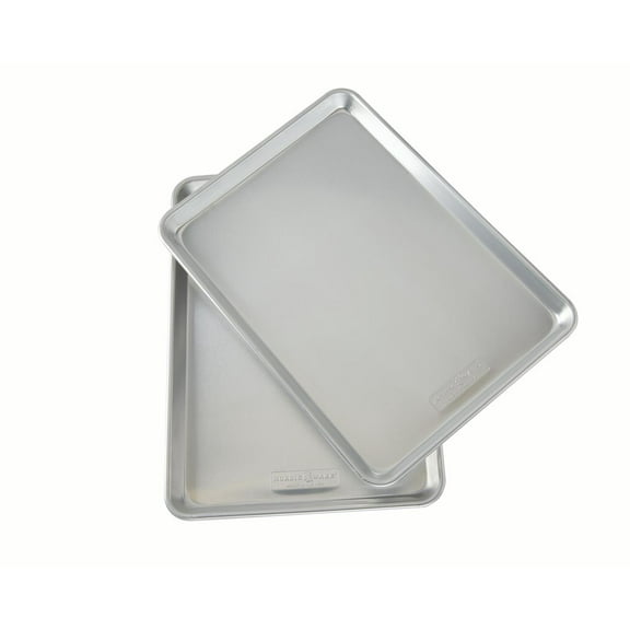 Nordicware Natural Aluminum Commercial Baker's Half Sheet (2 Pack), Silver