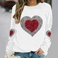thumbnail image 2 of Fewfanhot Women's Tops, Tees & Blouses Valentine's Sweatshirt for Women Cute Love Heart Shirts Casual Long Sleeve Valentine Tshirt Clothes Tops, 2 of 5