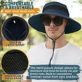 thumbnail image 6 of EINSKEY Men's Sun Hat, Rain Waterproof UV Protection Wide Brim Bucket Hat for Beach Travel Golf Safari Garden Fishing Hiking, 6 of 7