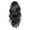Black, variant on Eqslft African Ladies Small Curly Hair Sets Wavy Curls Wig Can Be Straightened And Bent Natural Looking Long Wavy Human Hair Wig With Lace Front Wig Caps