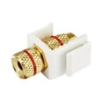 thumbnail image 1 of Keystone Jack - Banana Jack w/Red Ring (Screw Type) - White, 1 of 2