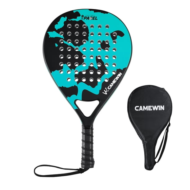 Camewin Raquetas de Pádel Carbono + Tenis Ligeras - Espuma EVA de Memoria, Impacto Potente y Control